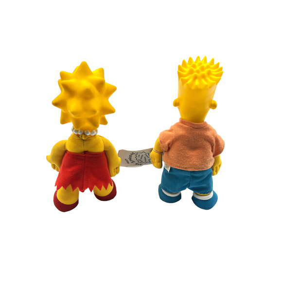 Bart 9" & Lisa 8" Simpson Doll Plush Vintage Mattel 20th Century Fox 1990 - Picture 4 of 11